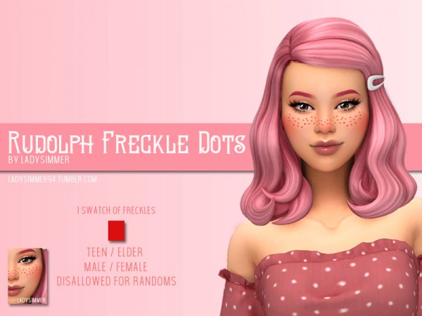  The Sims Resource: Rudolph Freckle Dots by LadySimmer94