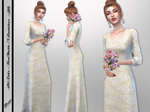  The Sims Resource: Wedding Dress Mix Set by pizazz