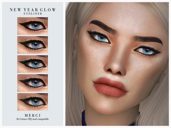 The Sims Resource: New Year Glow Eyeliner by Merci