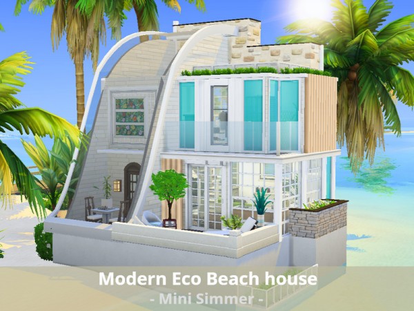  The Sims Resource: Modern Eco beach house by Mini Simmer