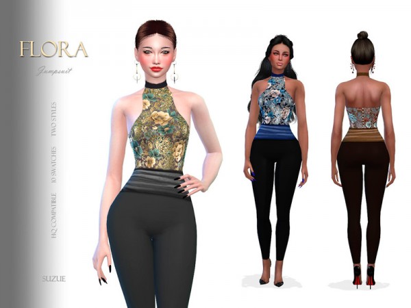  The Sims Resource: Flora Jumpsuit by Suzue