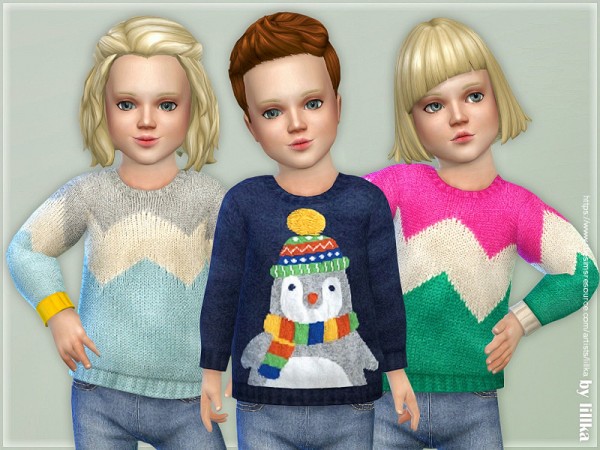  The Sims Resource: Cozy Winter Sweater 04 by lillka