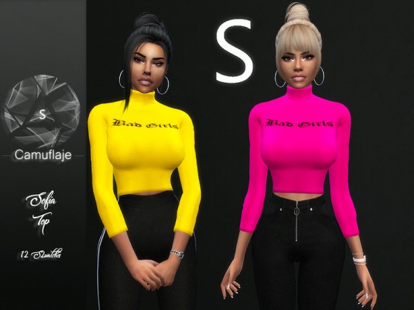  The Sims Resource: Sofia top by Camuflaje