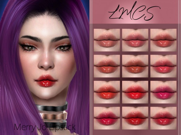  The Sims Resource: Merry Jo Lipstick by Lisaminicatsims