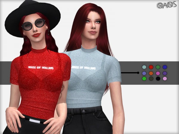  The Sims Resource: House Of Holland Glitter T Shirt by OranosTR