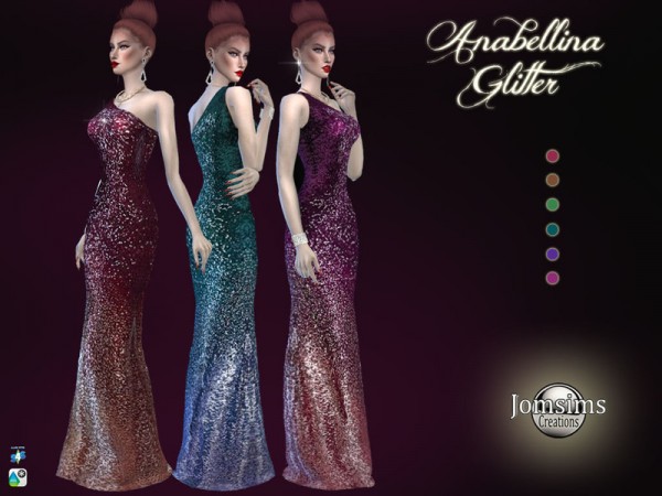  The Sims Resource: Anabellina glitter dress by jomsims