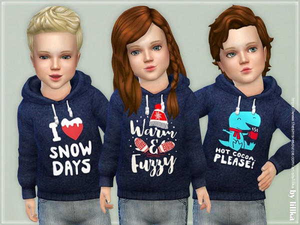  The Sims Resource: Winter Hoodie for Toddler 02 by lillka