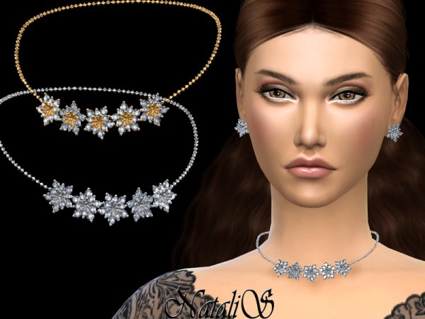  The Sims Resource: Winter flower necklace by NataliS