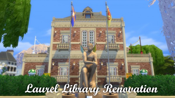  Mod The Sims: Laurel Library Renovated (No CC) by dotssims