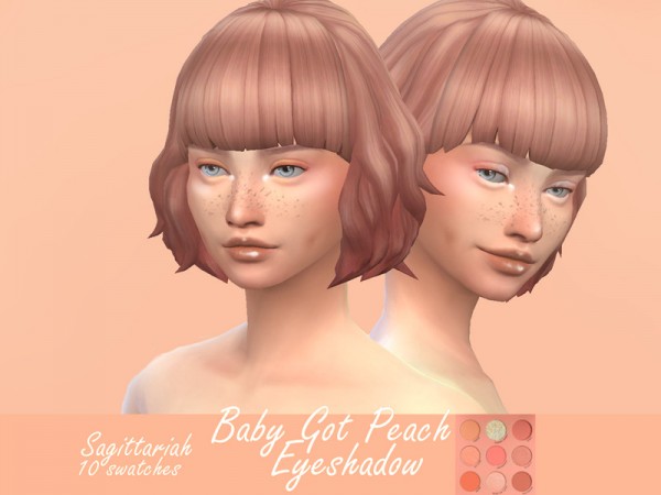 The Sims Resource: Colourpop Baby Got Peach Eyeshadow by Sagittariah
