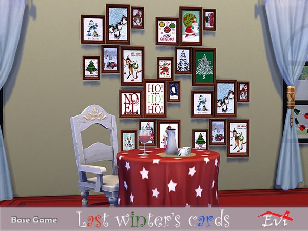  The Sims Resource: Last winter cards by evi