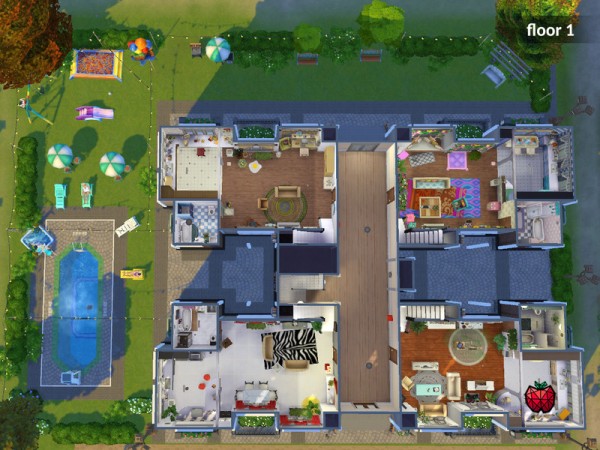  The Sims Resource: Oaul   apartment building (no cc) by melapples