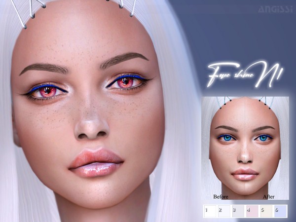  The Sims Resource: Face Shine N1 by ANGISSI