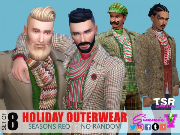  The Sims Resource: Holiday Outerwear by SimmieV