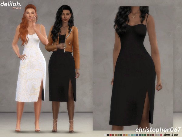  The Sims Resource: Delilah Dress by Christopher067