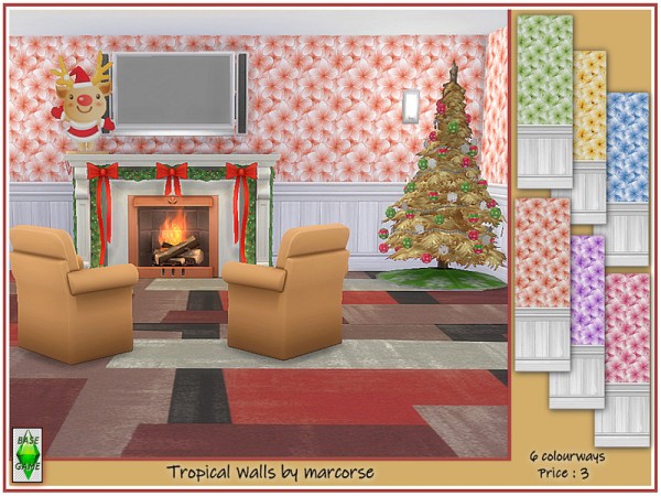  The Sims Resource: Tropical Walls by marcorse