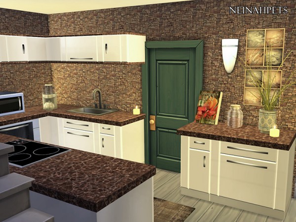  The Sims Resource: Desert Sangria Stone Wall by neinahpets