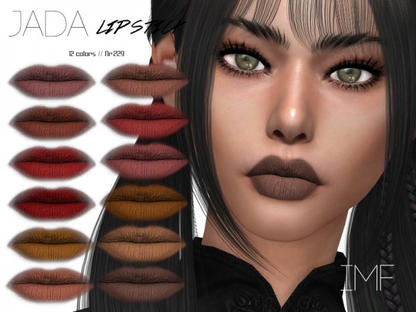  The Sims Resource: Jada Lipstick N.229 by IzzieMcFire