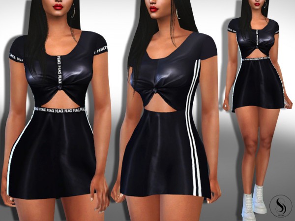  The Sims Resource: Short Sleeve Designer Sport Dresses by Saliwa