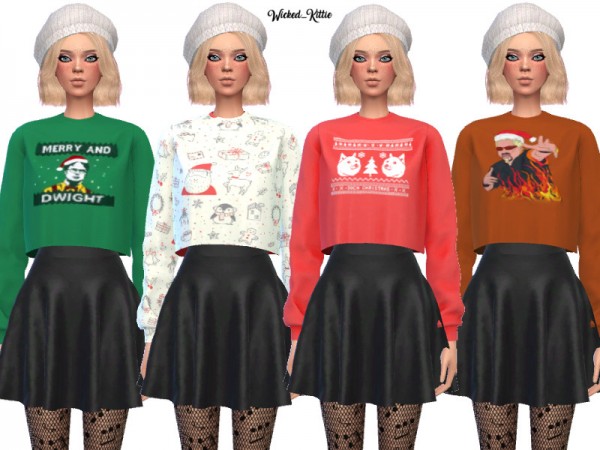  The Sims Resource: Dank Christmas Sweaters by Wicked Kittie
