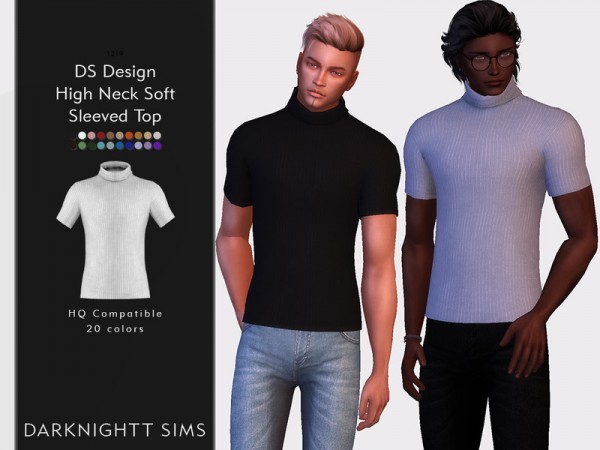  The Sims Resource: Design High Neck Soft Sleeved Top by DarkNighTt