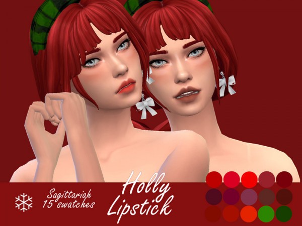  The Sims Resource: Holly Lipstick by Sagittariah