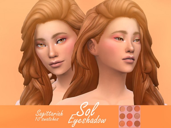  The Sims Resource: Colourpop Sol Eyeshadow by Sagittariah