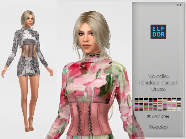  Elfdor: Volatile Coulee Corset Dress Recolored