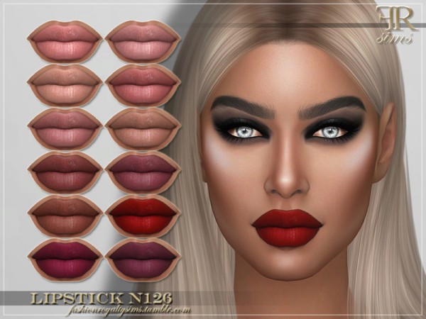  The Sims Resource: Lipstick N126 by FashionRoyaltySims