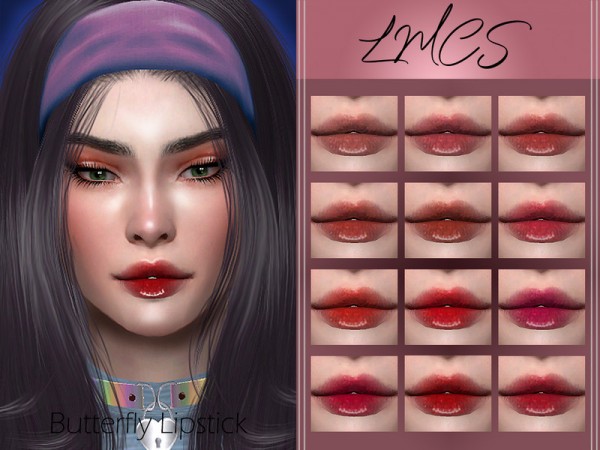  The Sims Resource: Butterfly Lipstick by Lisaminicatsims
