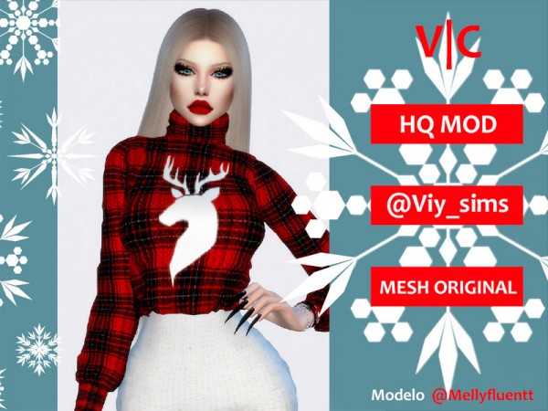  The Sims Resource: Shirt Christmas by Viy Sims