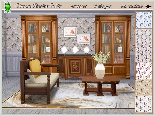  The Sims Resource: Victorian Panelled Walls by marcorse