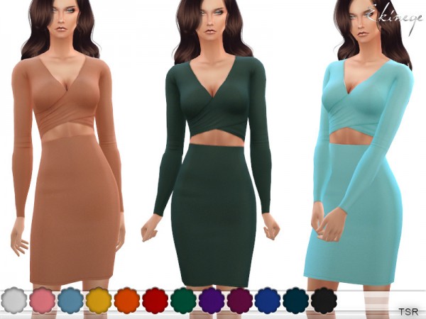  The Sims Resource: Two Piece Dress by ekinege
