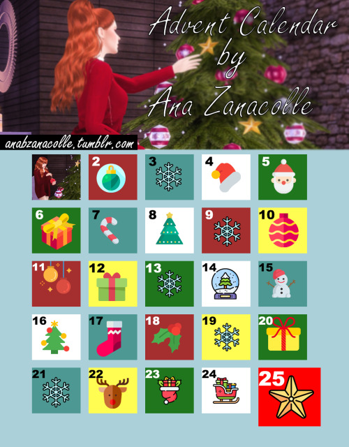  Ana Zanacolle: Advent Calendar   Gift.1  Tree Posepack