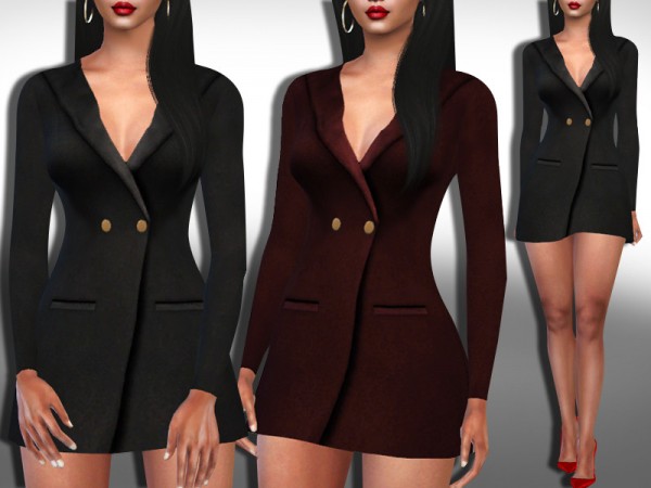  The Sims Resource: Boss Lady Suit Dress by Saliwa