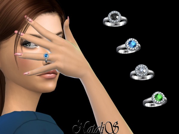  The Sims Resource: Diamond halo ring by NataliS