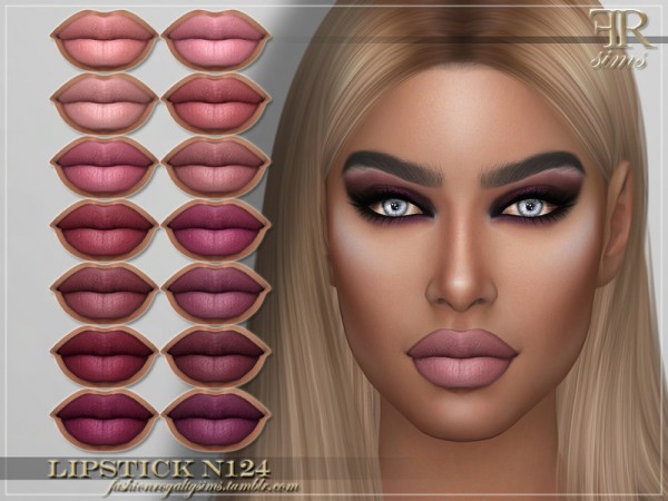  The Sims Resource: Lipstick N124 by FashionRoyaltySims