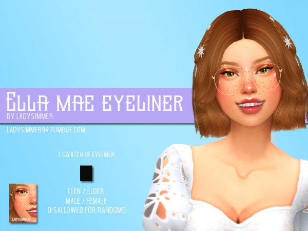  The Sims Resource: Ella Mae Eyeliner by LadySimmer94