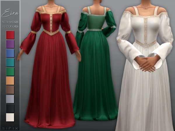  The Sims Resource: Eira Dress by Sifix