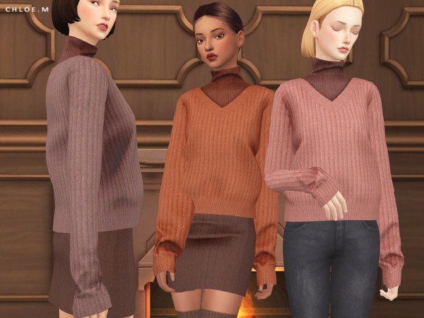  The Sims Resource: Sweater 02 by ChloeMMM