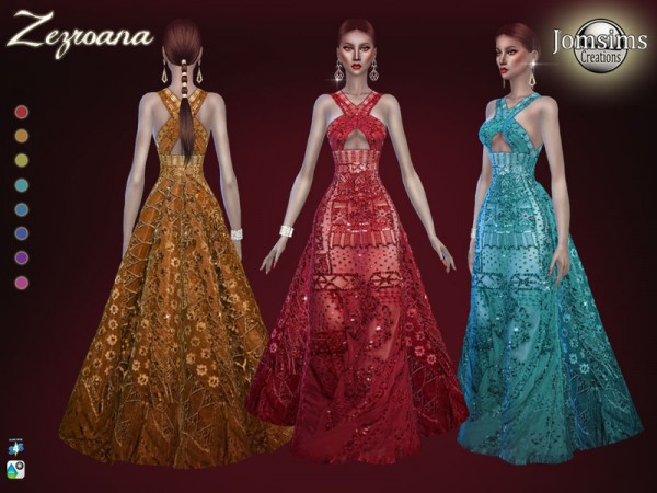  The Sims Resource: Zezroana dress by jomsims