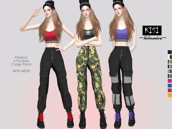  The Sims Resource: KISI   Cargo Pants by Helsoseira
