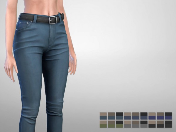  The Sims Resource: Belted High Rise Jeans by Darte77