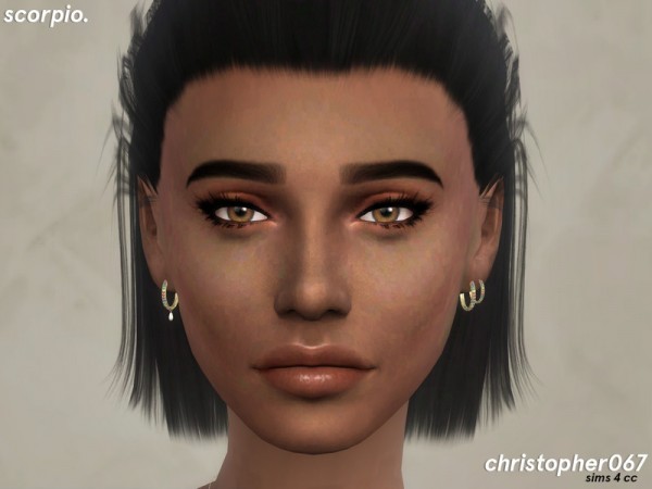  The Sims Resource: Scorpio Earrings by Christopher067