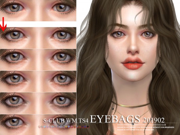  The Sims Resource: Skin Details Eyebags 201902 by S Club