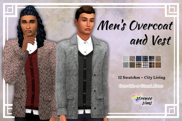  Strenee sims: Wool Overcoat and Vest