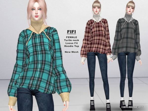  The Sims Resource: FIFI   2 Layers Hoodie by Helsoseira