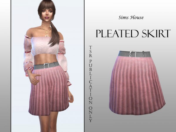  The Sims Resource: Pleated skirt by Sims House