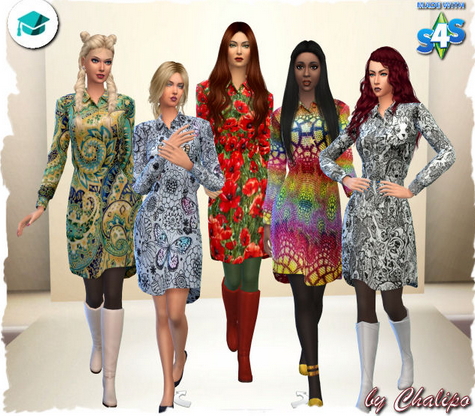  All4Sims: Outfit and Dress by Chalipo