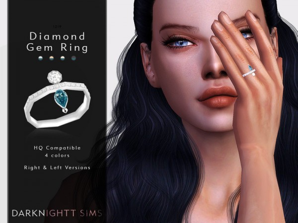  The Sims Resource: Diamond Gem Ring by DarkNighTt